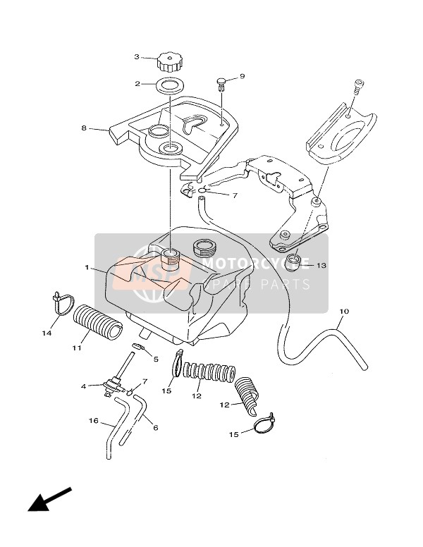 5ADF43110100, Durite A Essence, Yamaha, 2